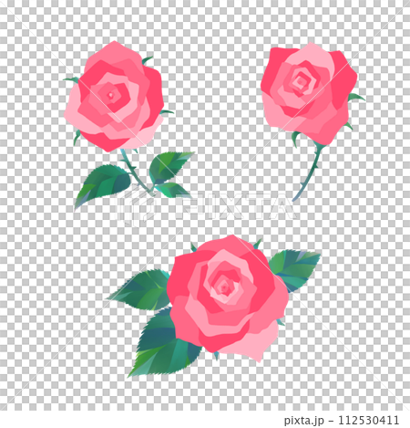 赤いバラのイラスト 112530411