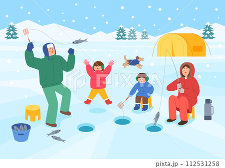 Glacial fishing Glacial fishing 112531258