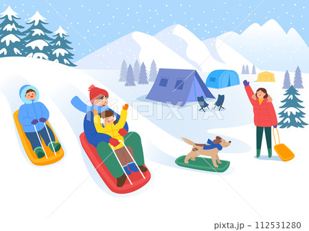 Going on a camping trip and sledding Going on a camping trip and sledding 112531280