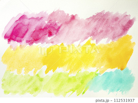 Colorful abstract watercolor paints on white canvas Colorful abstract watercolor paints on white canvas 112531937