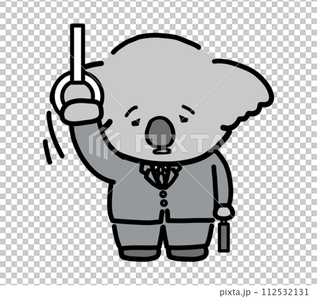 Koala character who gets sleepy while commuting Koala character who gets sleepy while commuting 112532131