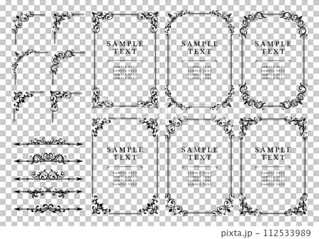 アンティークフレーム飾り枠セット アンティークフレーム飾り枠セット 112533989