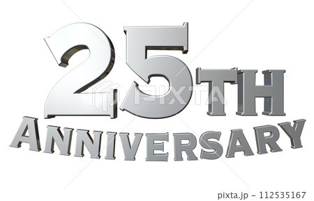 3DCG文字「25th Anniversary/25周年」 3DCG文字「25th Anniversary/25周年」 112535167