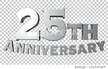 3DCG文字「25th Anniversary/25周年」 3DCG文字「25th Anniversary/25周年」 112535167