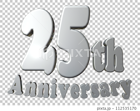 3DCG文字「25th Anniversary/25周年」 112535170