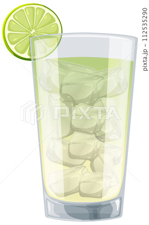 Refreshing Lime Drink Illustration Refreshing Lime Drink Illustration 112535290