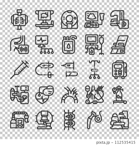 醫療設備檢測設備圖示集 112535415