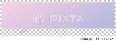 Speech bubble illustration 13 [Two-color gradation of pastel colors (pink and purple)] 112535832