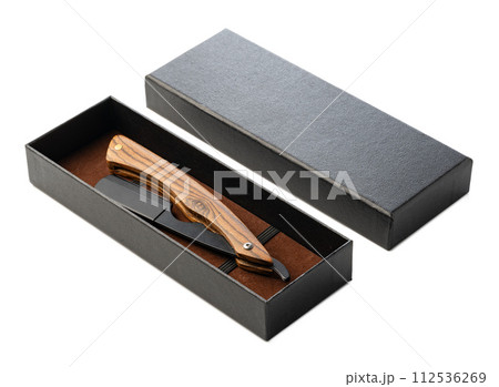 Sharp shaving blade isolated on white background Sharp shaving blade isolated on white background 112536269