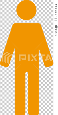 Person pictogram upright silhouette icon whole body 112536333