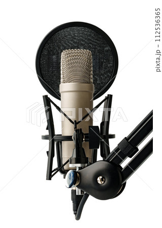 Professional studio microphone on the white background 112536365