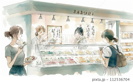 デパ地下のお惣菜もの売場での客と店員のやりとり