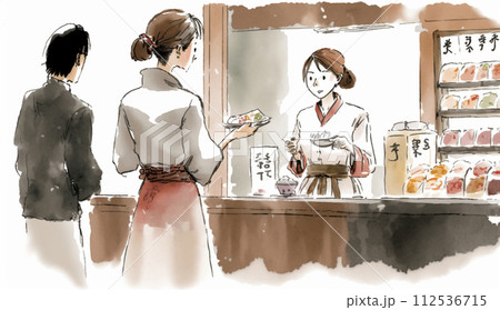 デパ地下のお惣菜もの売場での客と店員のやりとり