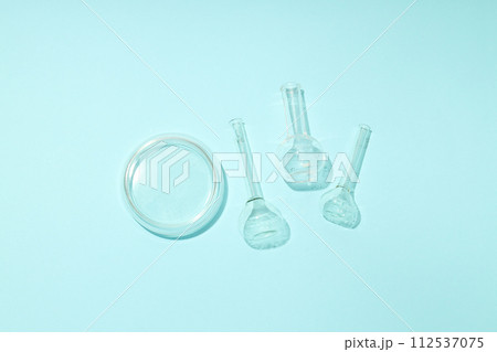 Concept of science with different laboratory accessories Concept of science with different laboratory accessories 112537075