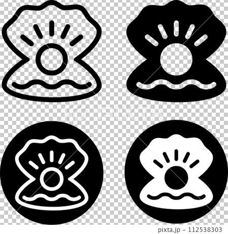 Pearl pearl icon set 112538303