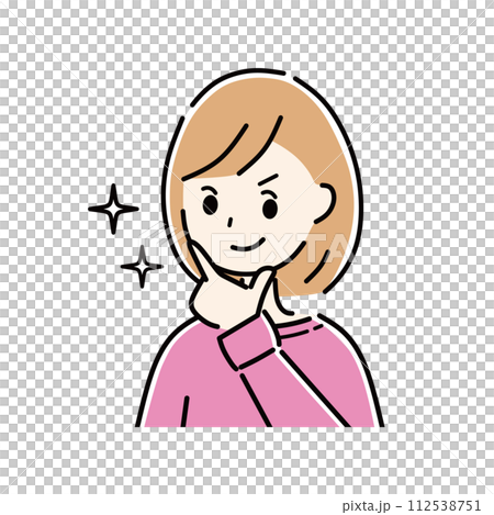 woman with sharp face woman with sharp face 112538751