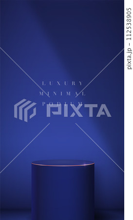 Luxury dark blue podium 112538905