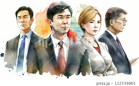 コーポレート・ガバナンス：会社のリーダーが自信を持って前を見据えて歩いていることで表現