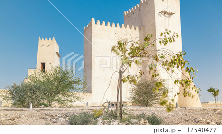 Barzan Towers timelapse, watchtowers near Doha - Qatar 112540477