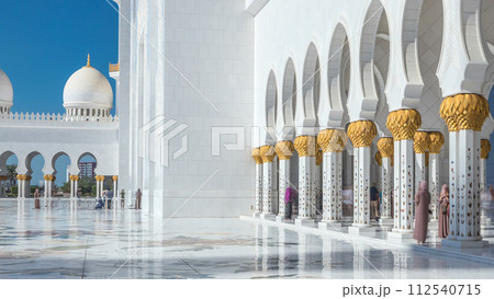 Sheikh Zayed Grand Mosque timelapse in Abu Dhabi, the capital city of United Arab Emirates Sheikh Zayed Grand Mosque timelapse in Abu Dhabi, the capital city of United Arab Emirates 112540715