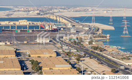 New Sheikh Khalifa Bridge in Abu Dhabi timelapse, United Arab Emirates 112541008