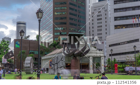 Singapore Raffles Place in the Central Business District Singapore timelapse hyperlapse, Singapore 112541356