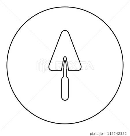 Trowel stucco trowels icon in circle round black color vector illustration image outline contour line thin style Trowel stucco trowels icon in circle round black color vector illustration image outline contour line thin style 112542322
