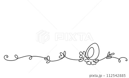 Easter decoration. Holiday eggs with flowers and plant branches. 112542885