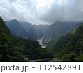 夏の曇り空の谷川岳 112542891