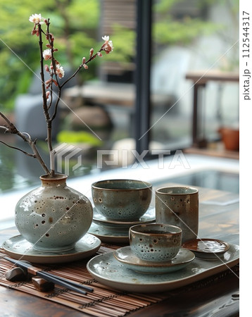 new empty asian tableware 112544317