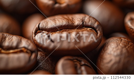 background of roasted coffee beans 112544330