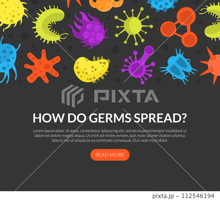 How Do Germs Spread Landing Page Template, Medical, Hygienic, Science Website Vector Illustration How Do Germs Spread Landing Page Template, Medical, Hygienic, Science Website Vector Illustration 112546194