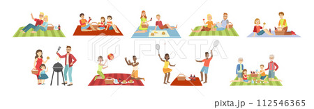 People Character Have Picnic in Park Sitting and Eating Vector Set People Character Have Picnic in Park Sitting and Eating Vector Set 112546365