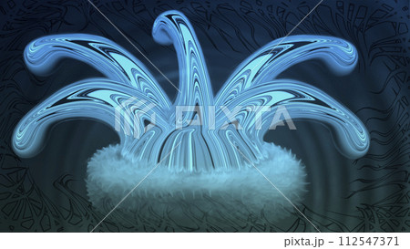 Jester's hat.Icy, blue and white joker hat. 112547371