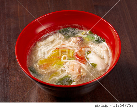 chinese traditional seafood noodle soup chinese traditional seafood noodle soup 112547758
