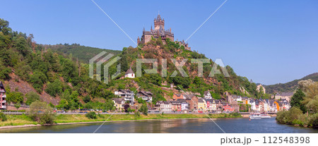 Cochem with Reichsburg castle, Germany 112548398