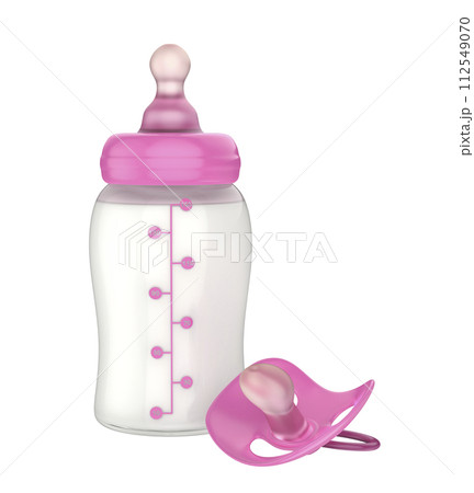 Baby milk bottle and pacifier Baby milk bottle and pacifier 112549070