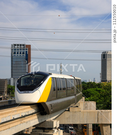 The monorail Yellow Line Mass Transit System serving the Bangkok Metropolitan Region. 112550010