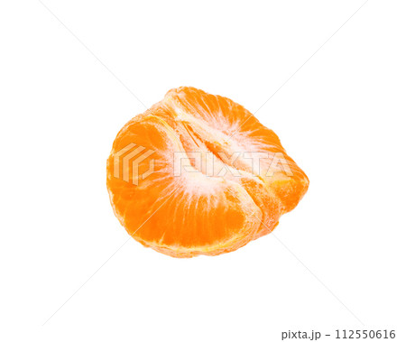 Mandarin slices on white 112550616