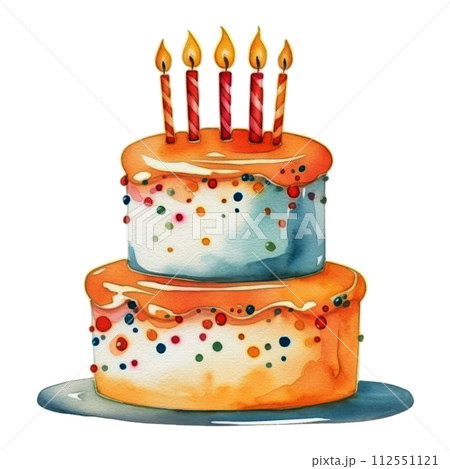 Blue Cake With Three Candles Blue Cake With Three Candles 112551121