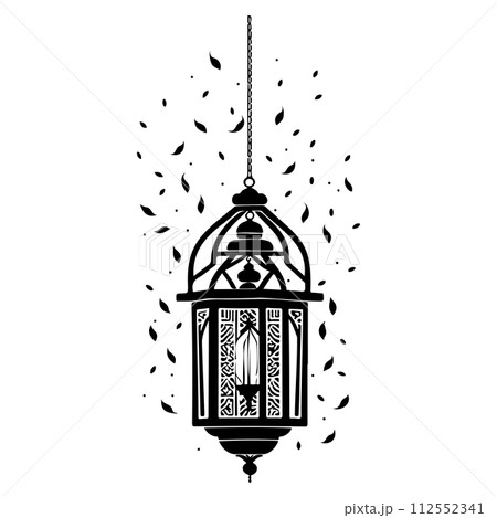 Hanging Lantern Ramadan pattern illustration sketch draw  112552341