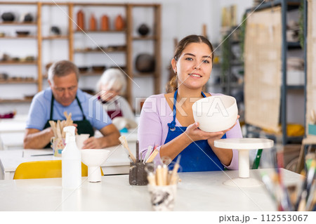 girl and her pottery works girl and her pottery works 112553067