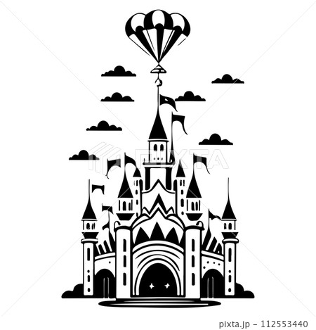 carnival Circus castle amusement park illustration sketch hand draw  112553440