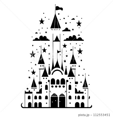 carnival Circus castle amusement park illustration sketch hand draw  112553451