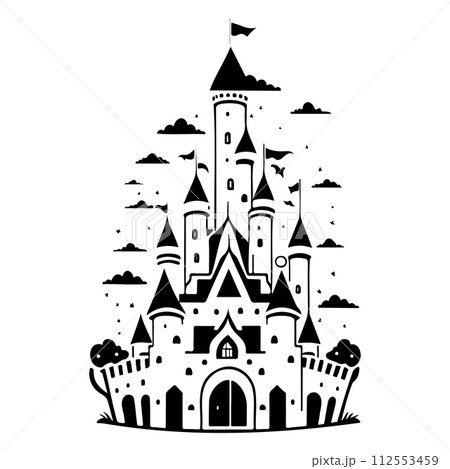carnival Circus castle amusement park illustration sketch hand draw carnival Circus castle amusement park illustration sketch hand draw 112553459