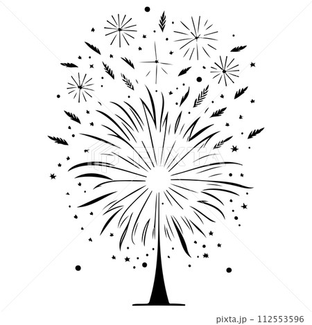 carnival firecrackers symbols illustration sketch hand draw  112553596