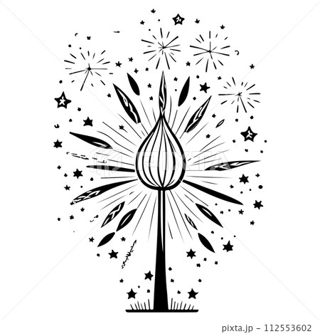 carnival firecrackers symbols illustration sketch hand draw  112553602