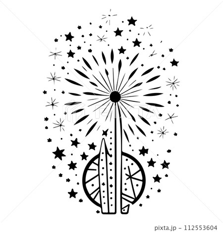 carnival firecrackers symbols illustration sketch hand draw carnival firecrackers symbols illustration sketch hand draw 112553604