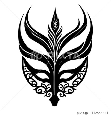 Mardi Gras mask carnival illustration sketch draw black Mardi Gras mask carnival illustration sketch draw black 112553821