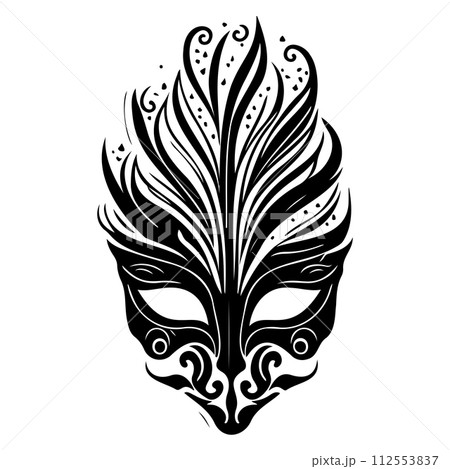 Mardi Gras mask carnival illustration sketch draw black Mardi Gras mask carnival illustration sketch draw black 112553837